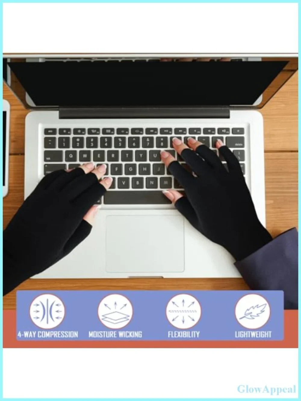 6 Pairs Arthritis Compression Gloves for Women Men Fingerless Hand Support for